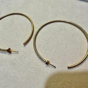 Gold hoop earrings with a touch of glamour 925 silver